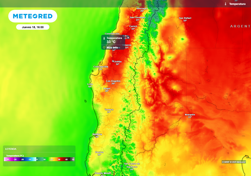 Jueves con altas temperaturas en Chile centro sur, Meteored Jueves con altas temperaturas en Chile centro sur, Meteored