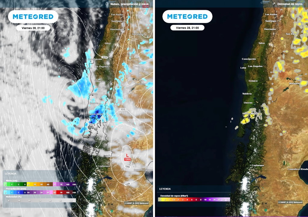 lluvias y rayos previstos
