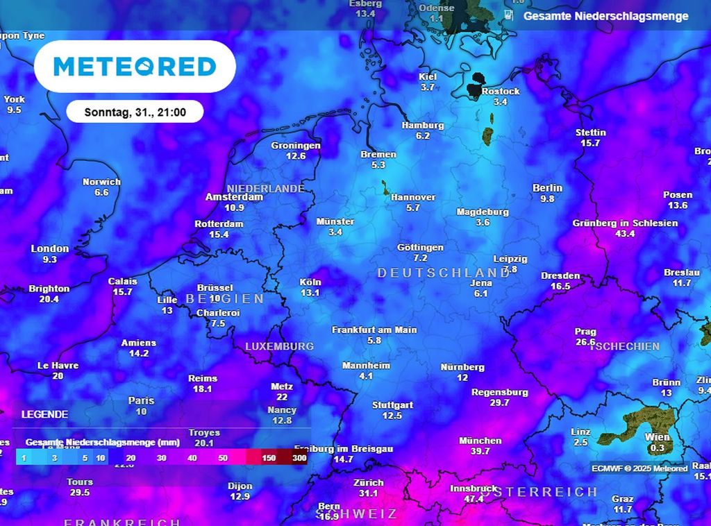 regen, deutschland, august