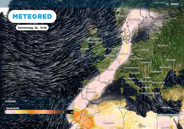 Meteorologe: "Das w&auml;rmste was aktuell m&ouml;glich ist" Saharastaub-Alarm: Die Saharad&uuml;se bringt uns jetzt den Fr&uuml;hling!