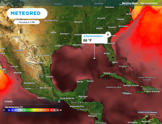 Meteorologists are marvelling at astronomical ocean temperatures in the Gulf of Mexico heading into Hurricane Season