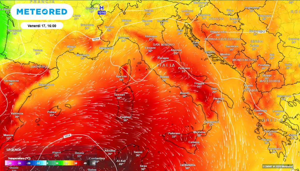 Domani, mercoledì, il caldo sarà più intenso sulle regioni del Centro-Sud, dove le temperature aumenteranno notevolmente.