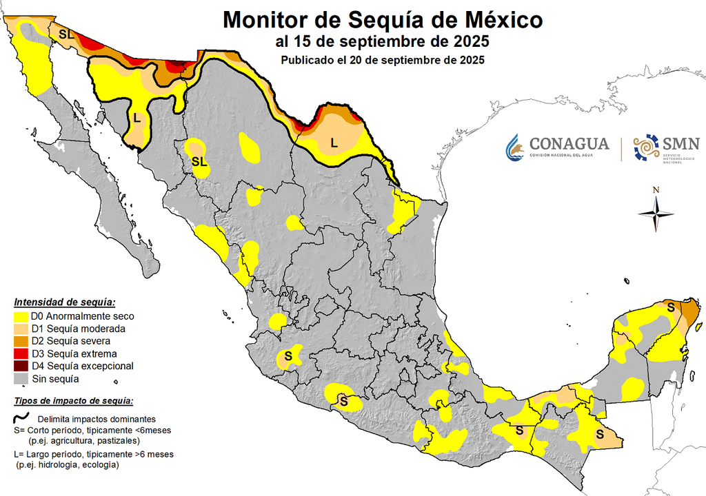 Monitor de Sequía. SMN/CONAGUA