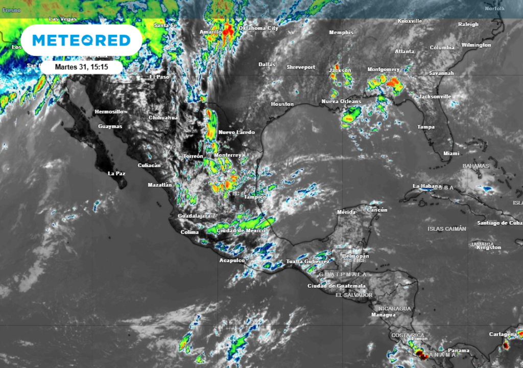 En el norte del país, se pronostican tormentas con viento y posible formación de torbellinos.