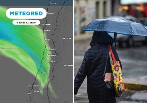 Mi&eacute;rcoles con lluvias en Santiago, pero no ser&aacute; el &uacute;nico evento: los pron&oacute;sticos ya apuntan a otro sistema frontal