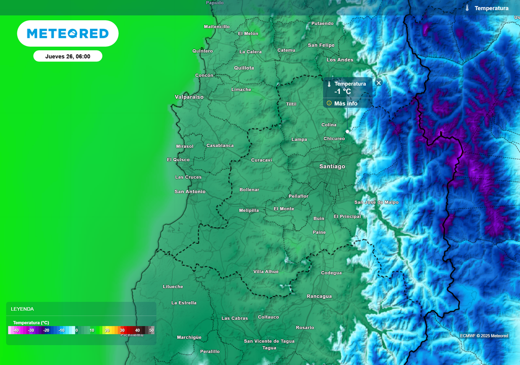 mapa de temperatura.