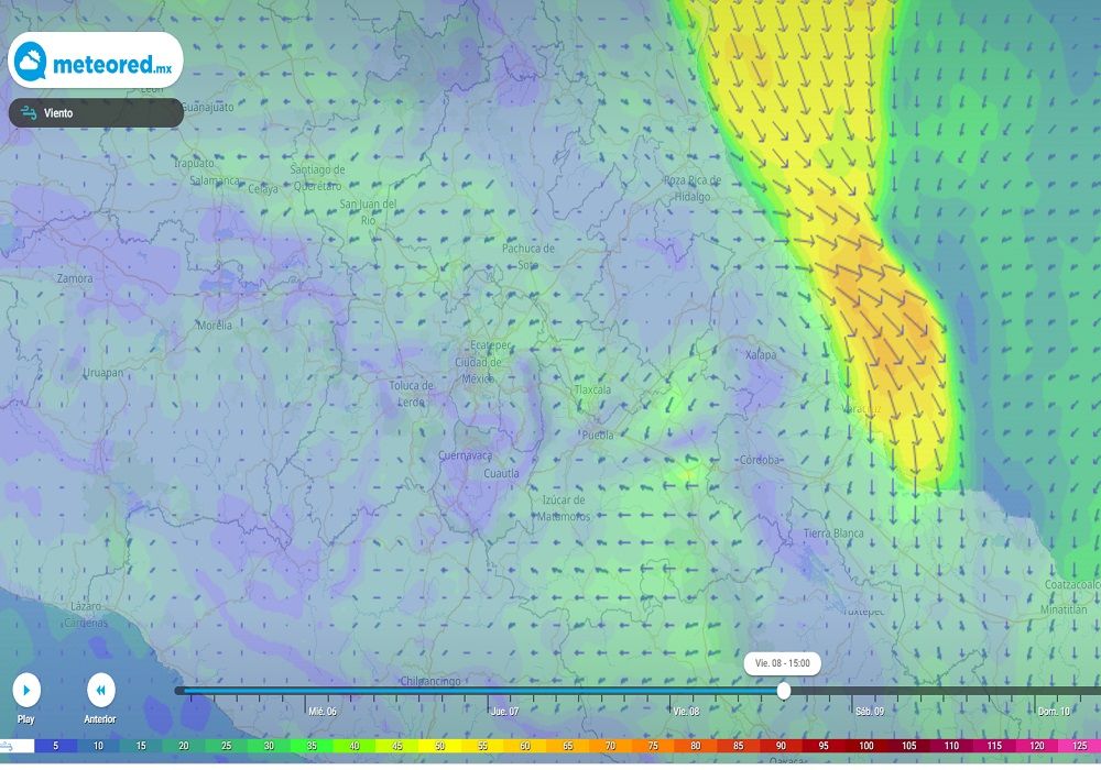 Aumento en las intensidades del viento durante el viernes