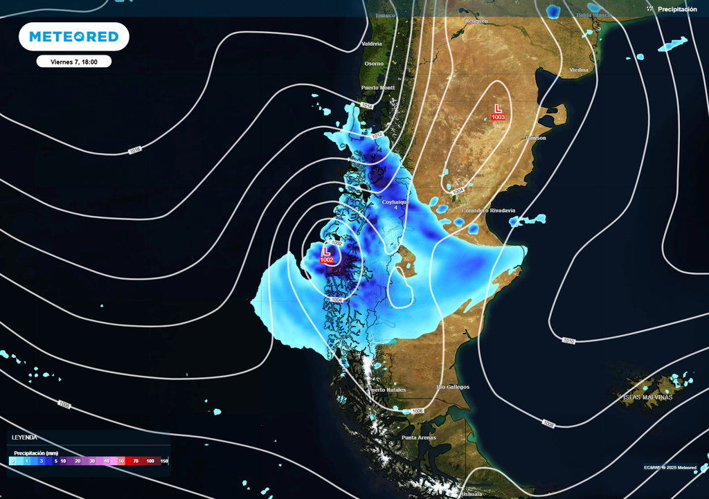 mapa de precipitación.