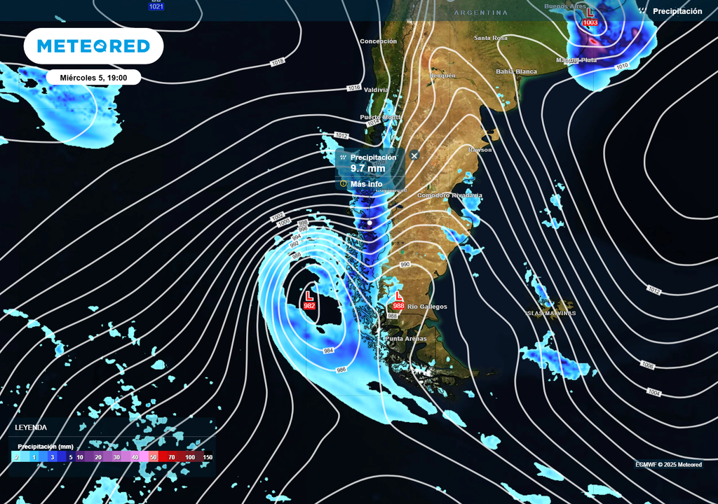 mapa de precipitación.
