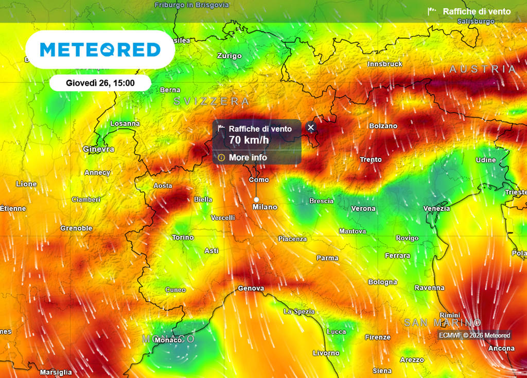 Una vera tempesta di vento colpirà Milano.