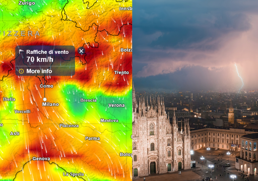 Meteo Milano, arriva la tempesta Deborah: vento forte dalle 18, allerta domani per raffiche a 70 km/h