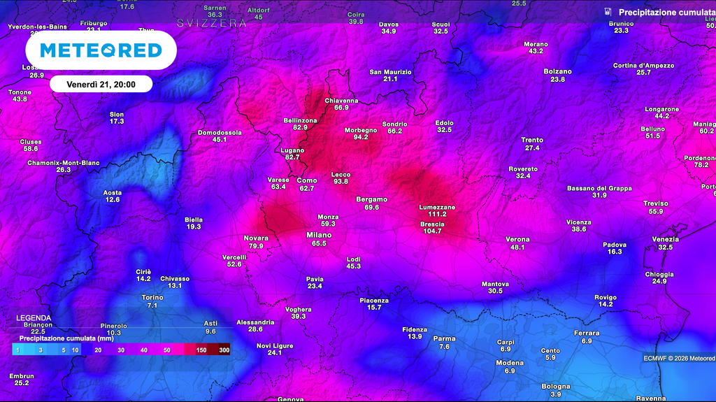 Forti piogge e temporali in arrivo, stop al caldo atroce Accumuli di pioggia previsti tra giovedì 20 e venerdì 21 agosto