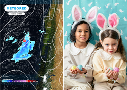 Baja Segregada lleva chubascos a 4 regiones este domingo de Pascua