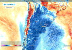 Alerta naranja por tormentas fuertes; llegan heladas en el centro del país