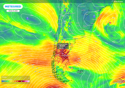 Alerta naranja por ráfagas de 120 km/h y temperaturas de +25 °C