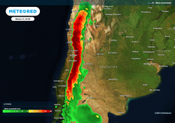 Alerta por nevadas de hasta 2 m y tormentas severas en Argentina