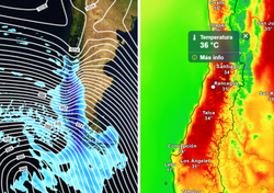 ¡Así llega el otoño a Chile! calor extremo de hasta 36 °C y lluvias sobre 80 mm esta semana