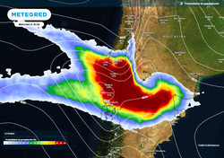 Así será la lluvia entre martes y miércoles 08 en Chile centro-sur: río atmosférico impactará en La Araucanía y Los Ríos