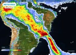 Atenção: após o Natal, alerta de muita chuva e elevado volume sobre o Brasil