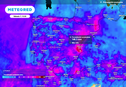Dejará lluvias de más de 100 l/m2 en algunas zonas de España