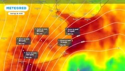 Brutal cambio de tiempo trae ráfagas de hasta 100 km/h con lluvias mañana domingo: luego llegará el frío con heladas