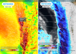 Temporal de viento y lluvia, a comienzos de semana, en varias regiones de Chile