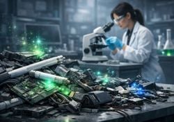 Cargadores rotos, metales valiosos: el proyecto que busca extraer tierras raras de la basura electrónica en Chile