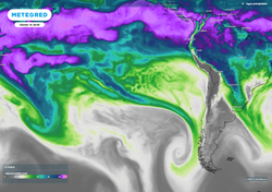 Hasta 120 mm de precipitación caerán esta semana en Chile: baja segregada y sistemas frontales al acecho
