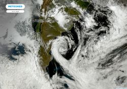 Ciclón con vientos intensos se destaca en las costas sudamericanas