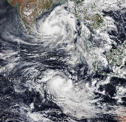 Ciclones gemelos en el Océano Índico: Asani y Karim