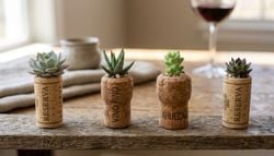 Cómo reutilizar los corchos para crear mini macetas para tus suculentas