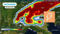 Dalle 19 violenti temporali tra Piemonte e Lombardia, nell'area di Milano fino a 30 mm per ECMWF: "attenzione stanotte