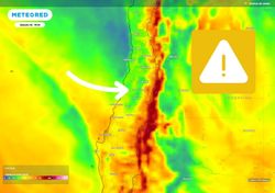 DMC anticipa temporal de viento por avance de sistema frontal hacia la zona central