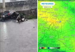 Se registran inundaciones que convierte calles en ríos y paraliza las vialidades