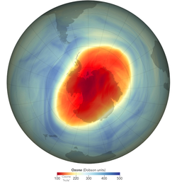 El agujero de ozono continúa reduciéndose en 2022