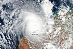 El ciclón Ilsa impacta en el oeste de Australia