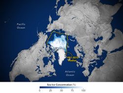 El hielo marino del Ártico empatado en el décimo lugar más bajo registrado