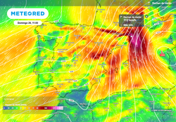 El modelo europeo alerta sobre el viento en España: valores muy raros en su EFI el Domingo de Ramos