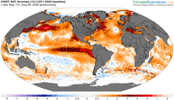 El intenso fenómeno actual de El Niño está a punto de cambiar a una marcha superior