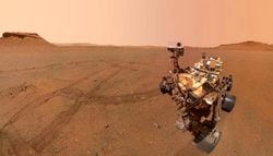 Rover Perseverance encontra em Marte uma rocha tão dura que suas brocas não conseguem perfurá-la