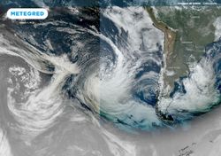 Estas son las lluvias acumuladas que podría dejar sobre Chile el ciclón extratropical