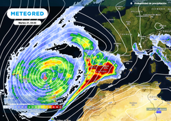 La borrasca Garoé traerá un cambio radical de tiempo a España con lluvias muy cuantiosas y viento.