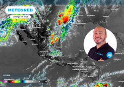 Frente frío 44 y masa de aire, acompañados de tormentas y posible granizo con tornados