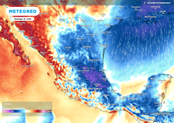 El tiempo en México este fin de semana: condiciones invernales por dos masas polares-árticas generando lluvias y frío