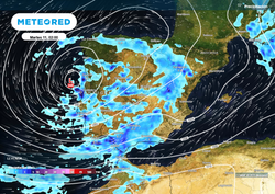 En unas horas la borrasca Jana cruzará la España peninsular con lluvias, tormentas, granizo y nieve en estas zonas