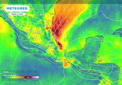 Entre sábado y domingo, tendrá lluvias torrenciales y "norte" intenso por el frente frío número 27
