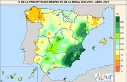 España registra un abril frío y húmedo