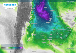 Feriado con cambios marcados: nevadas, viento y tormentas 