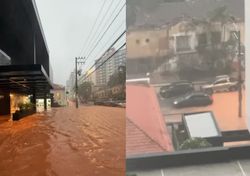 Florianópolis registra mais de 100 mm de chuva em 3 horas e Defesa Civil recomenda evitar deslocamentos; veja imagens