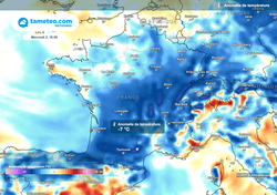 Nouvelle chute des températures cet après-midi en France !